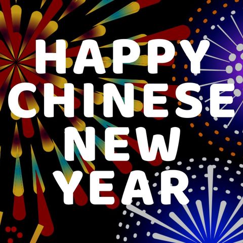 chinese new year fireworks vibrant celebration card - Download Free Stock Templates Pikwizard.com