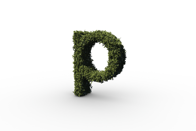 3D Letter P Made of Transparent Green Leaves - Download Free Stock Videos Pikwizard.com