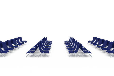 Digital Illustration of Blue Seats Row Transparent Background - Download Free Stock Videos Pikwizard.com