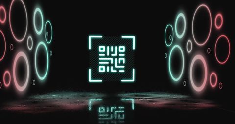 Futuristic QR Code with Abstract Circular Designs - Download Free Stock Images Pikwizard.com