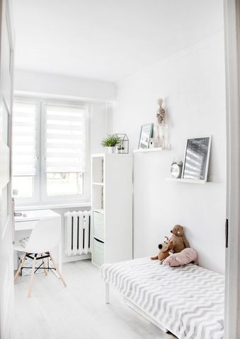 Minimalist Kids Bedroom with Soft Teddy Bear Decor