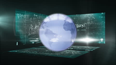 Digital Globe with Global Data and Technology Connections