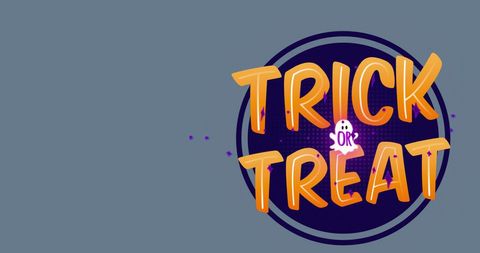 Colorful Spooky Trick or Treat Halloween Design