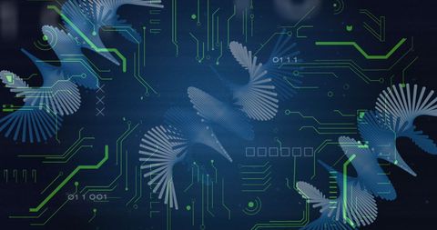 Futuristic Medical Data Processing Conceptual Artwork