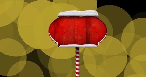 Animated Christmas Sign with Copy Space