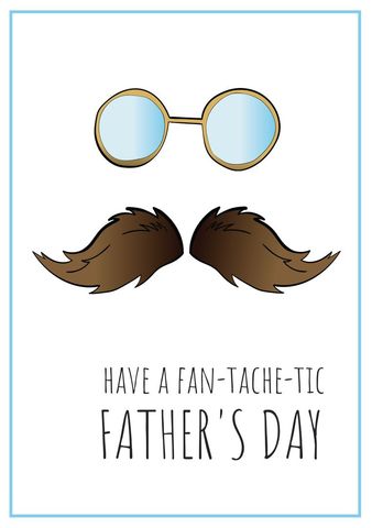 whimsical mustache and glasses for father's day card - Download Free Stock Templates Pikwizard.com