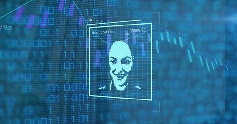 Digital Interface with User Profile and Binary Data Overlay - Download Free Stock Images Pikwizard.com