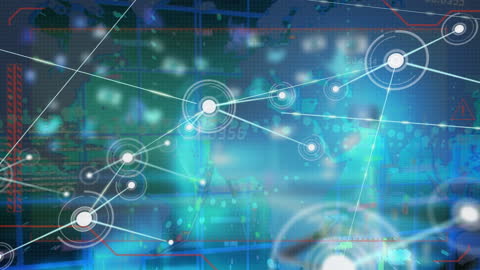 Abstract Digital Data Network and Global Connections