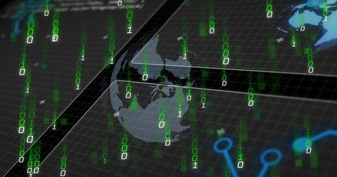 Holographic Globe in Cyber Network with Binary Digits