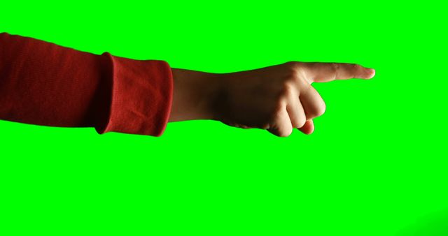 Person Pointing Index Finger on Green Screen Background - Download Free Stock Images Pikwizard.com