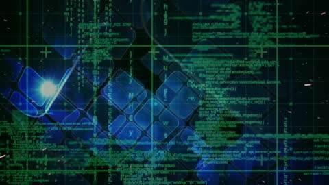 Digital DNA Strand Animation with Data Overlay