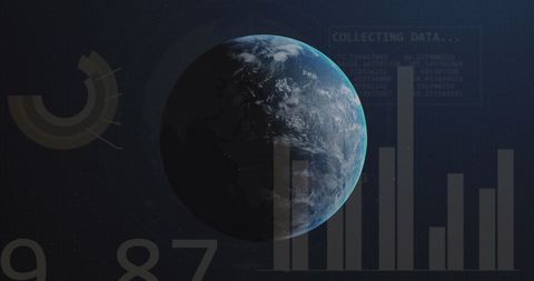 Global Data Analytics over Earth Visualization - Download Free Stock Images Pikwizard.com