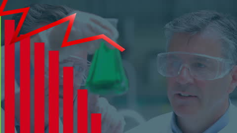 Scientists Analyzing Data Trends in Laboratory Environment