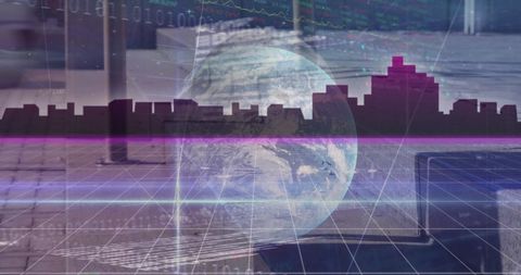 Global Connectivity Concept with Earth and Binary Code - Download Free Stock Images Pikwizard.com