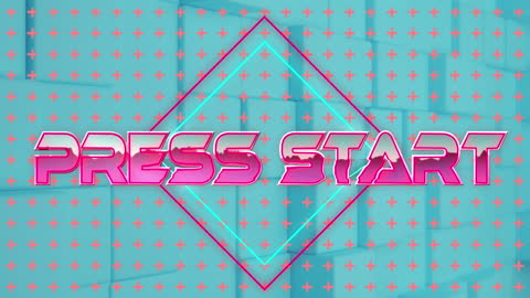 Retro Press Start Gaming Animation