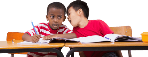 Transparent Friends Sharing Secrets at School Desk - Download Free Stock Videos Pikwizard.com