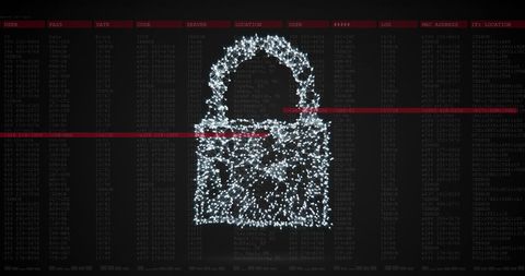 Cybersecurity Concept with Digital Padlock and Data Graphics - Download Free Stock Images Pikwizard.com