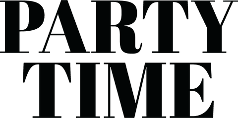 Party time text illustration on transparent background