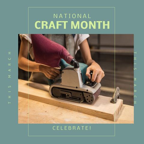 craft month celebration with artisan detailing in workshop - Download Free Stock Templates Pikwizard.com
