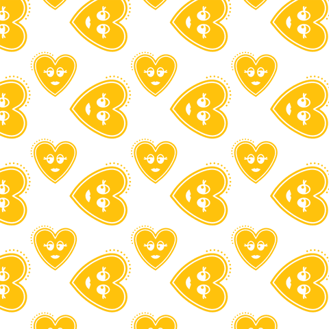 Yellow Heart Emoji Pattern on Transparent Background for Design - Download Free Stock Videos Pikwizard.com