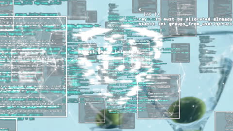 Digital Security Padlock with Floating Code and Party Theme