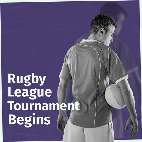 Caucasian Rugby Player Holding Ball as Tournament Begins - Download Free Stock Templates Pikwizard.com