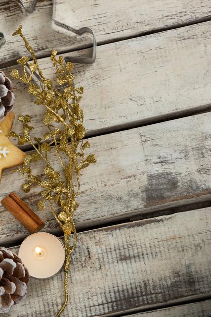Perfect for holiday-themed designs, greeting cards, and festive advertisements. The rustic wooden plank background adds a cozy and warm feel, ideal for Christmas promotions and seasonal decor inspiration.