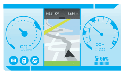 Digital Car Navigation Interface on Transparent Background - Download Free Stock Videos Pikwizard.com