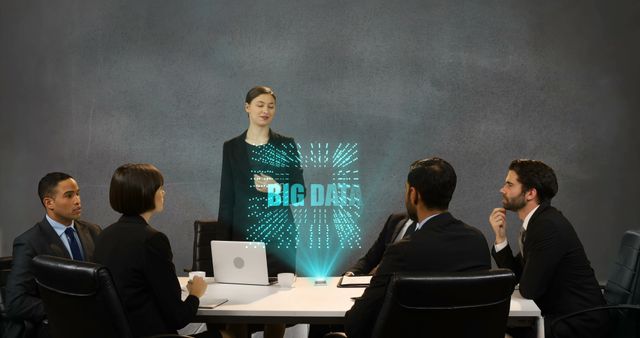Businesswoman Presenting Data to Team in Modern Office - Download Free Stock Images Pikwizard.com