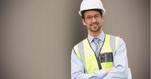 Versatile stock photo for corporate materials, engineering presentations, brochures, safety campaigns, and websites. Useful for promoting construction services, industrial projects, or engineering expertise.