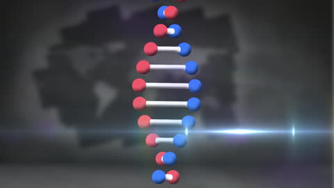 Abstract Digital DNA Strand with Global Business Concept