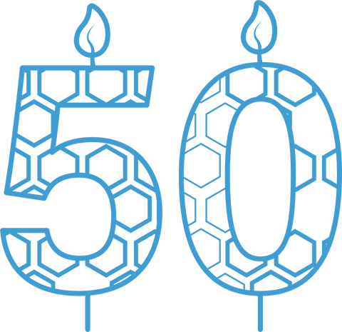Transparent Blue 50th Birthday Candle with Artistic Pattern - Download Free Stock Videos Pikwizard.com