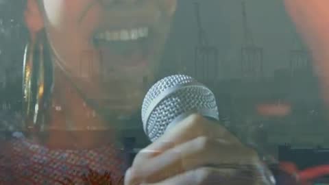 Creative Expression with Double Exposure of Singing and Shipping Dock