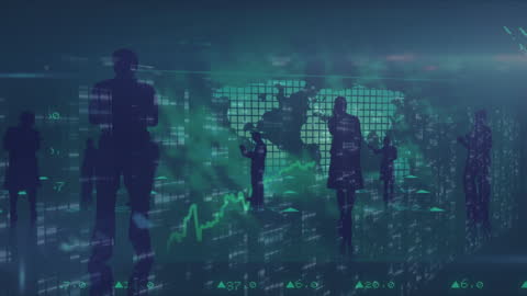 Global Data Network and DNA Strand Animation