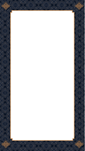 Luxurious transparent geometric frame with star motif and gold accents