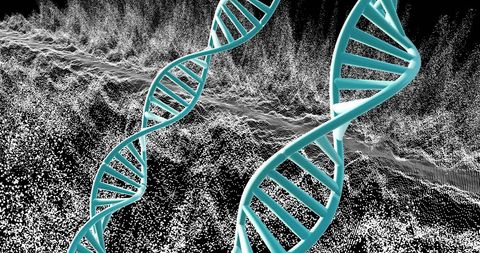 DNA Strands Featuring Molecular Structures Over Abstract Particle Background - Download Free Stock Images Pikwizard.com