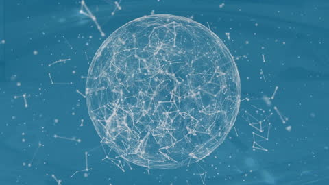 Global Network Animation in Futuristic Digital Interface Scene