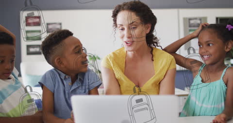 Teacher Engaging Children in Digital Learning