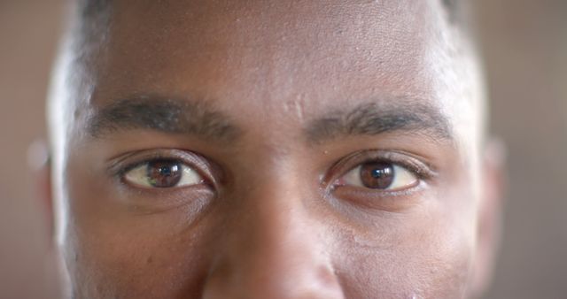 Close-up of serious man's eyes expressing emotion - Download Free Stock Images Pikwizard.com