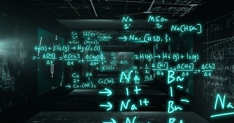 Digital Display of Scientific and Mathematical Formulas - Download Free Stock Images Pikwizard.com