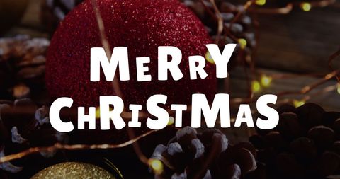 Festive Merry Christmas Card with Rustic Touch