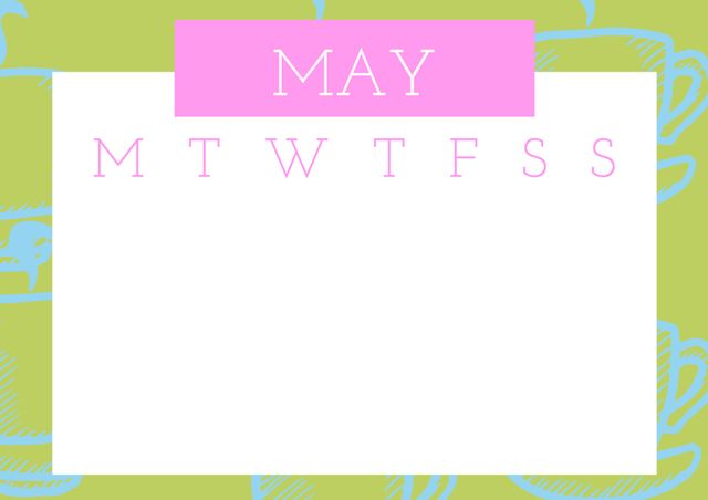 This pastel May calendar template is ideal for planning your monthly agenda. The fresh spring design adds a vibrant and decorative touch, making it perfect for use in personal planners, home offices, classrooms, or as a printable organizer for work scheduling. The layout provides ample space for daily notes and appointments.