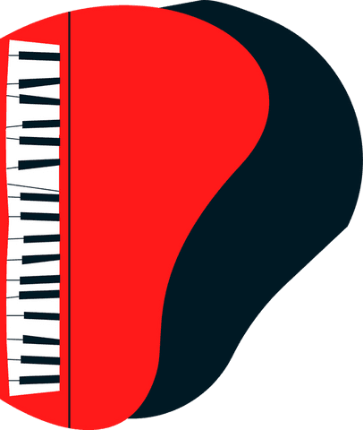 elegant red piano abstract with keys & shadow in transparent design - Download Free Stock Videos Pikwizard.com
