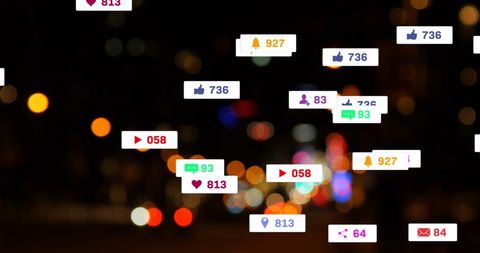 Social Media Analytics over Cityscape Lights