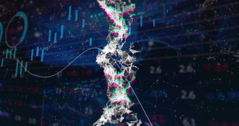 Abstract Digital Network Visualization with Data Charts - Download Free Stock Images Pikwizard.com