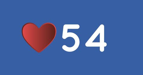 Heart Icon with Number on Blue Background Symbolizing Social Media Likes - Download Free Stock Images Pikwizard.com