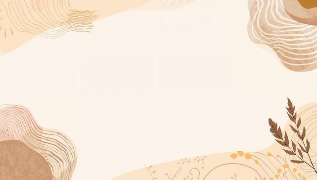 Minimal earthy botanical frame with terracotta circles and cream center for invitations