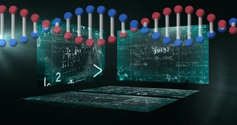 Interactive DNA Model with Mathematical Equations