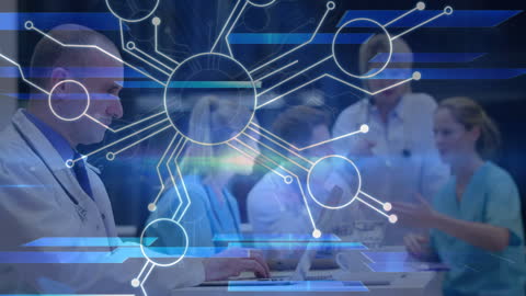 Network Connections in Global Healthcare Collaboration Concept