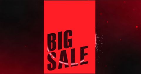 Vibrant big sale discount banner with red background